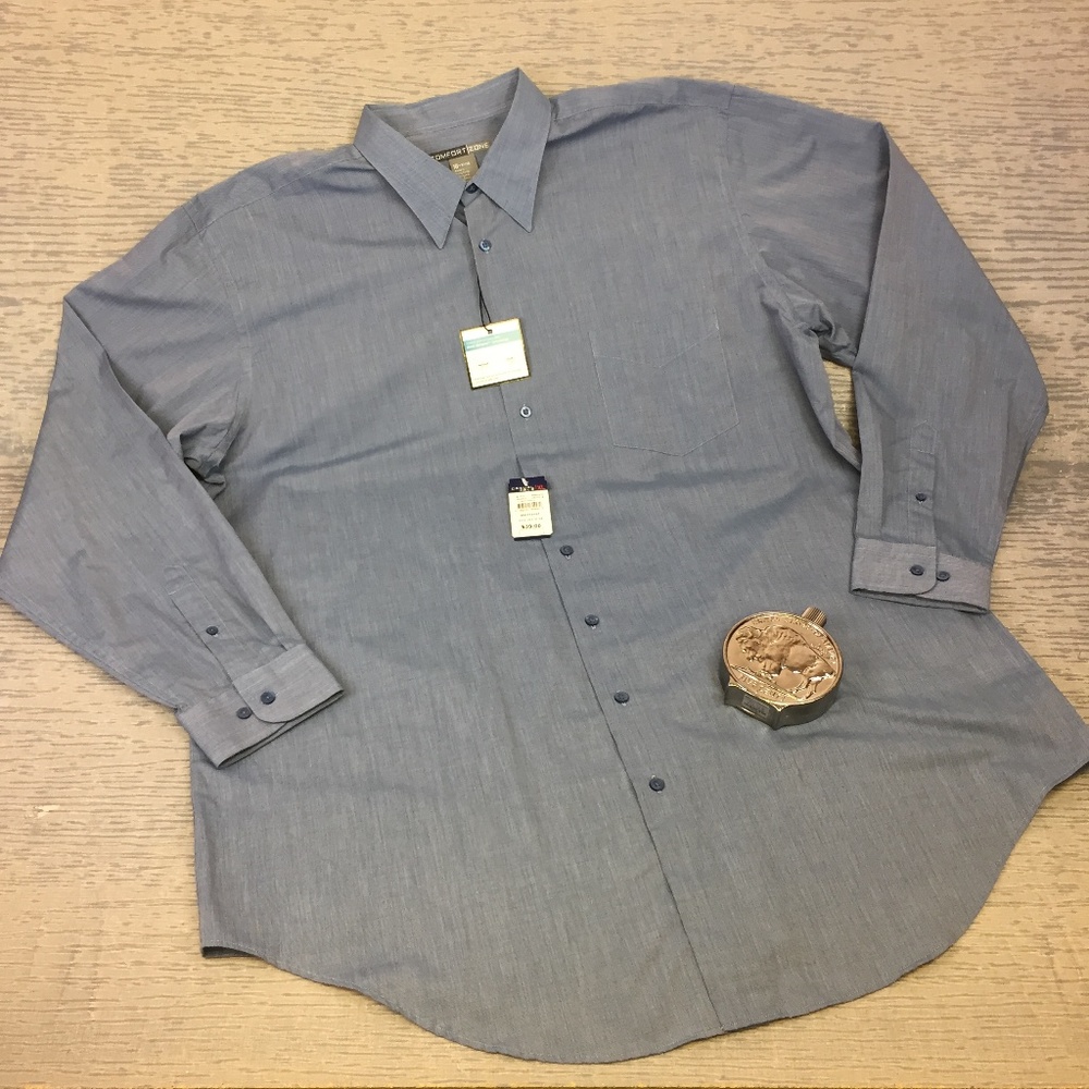 Comfort Zone blue button up shirt
